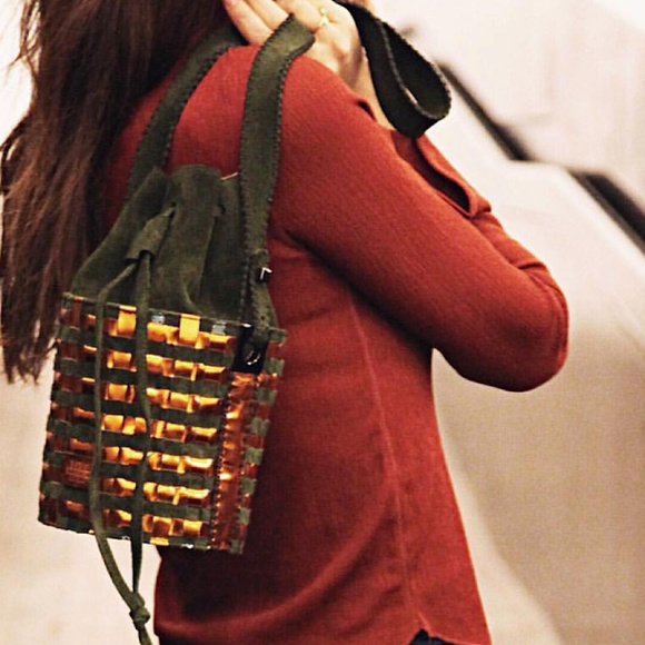 Carolina Wong Copper Green Bucket Bag Eco - Picture 4 of 4